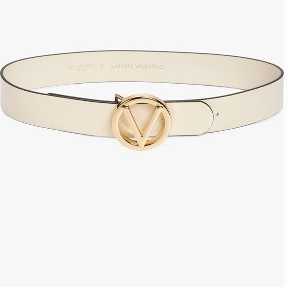 Valentino by Mario Valentino Giusy logo leather belt